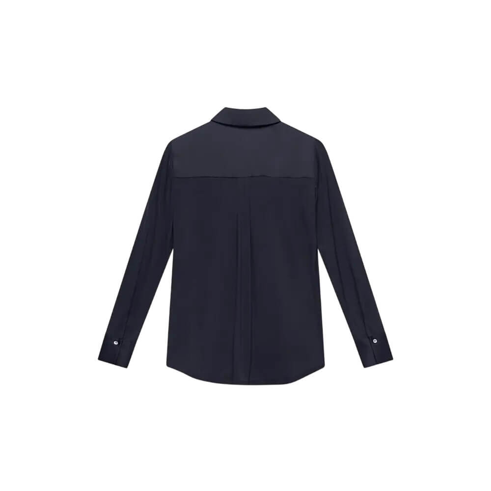 Mint Velvet Navy Satin Utility Shirt